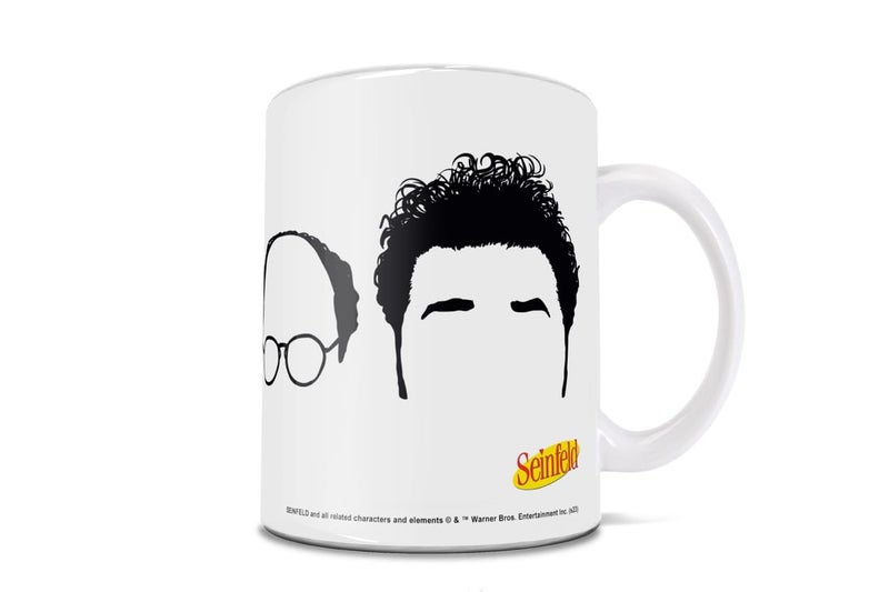 Trend Setters Seinfeld - Minimalistic Cast Portraits - Jerry George Elaine and Kramer - One 11 oz Ceramic Coffee Mug - Officially Licensed Merchandise - Perfect for Gifting or Collecting - Image 3